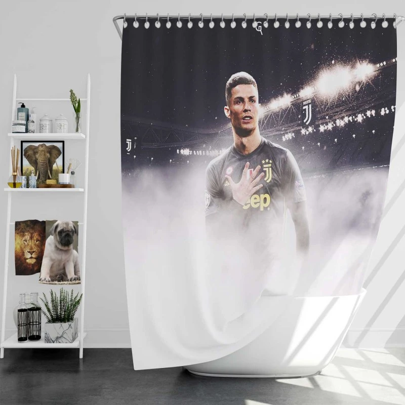 Popular Sports Person For All Time Cristiano Ronaldo Shower Curtain