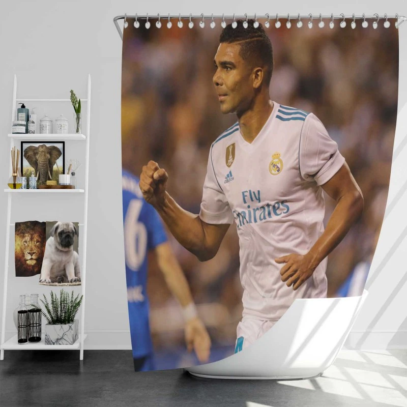 Casemiro Premier League Football Player Shower Curtain