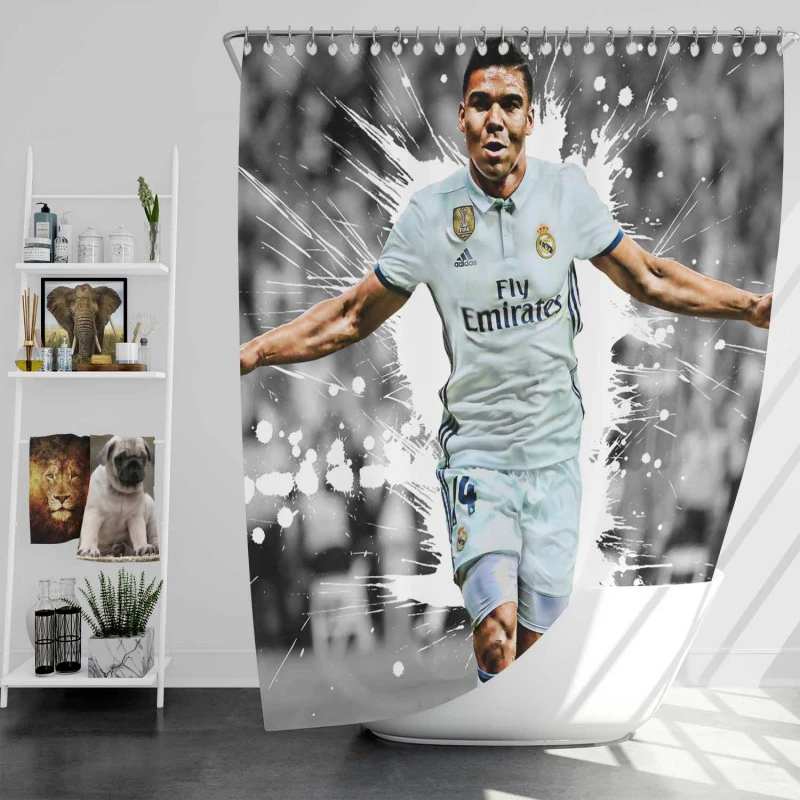 Casemiro Successful Brazilizn Defensive Midfielder Shower Curtain