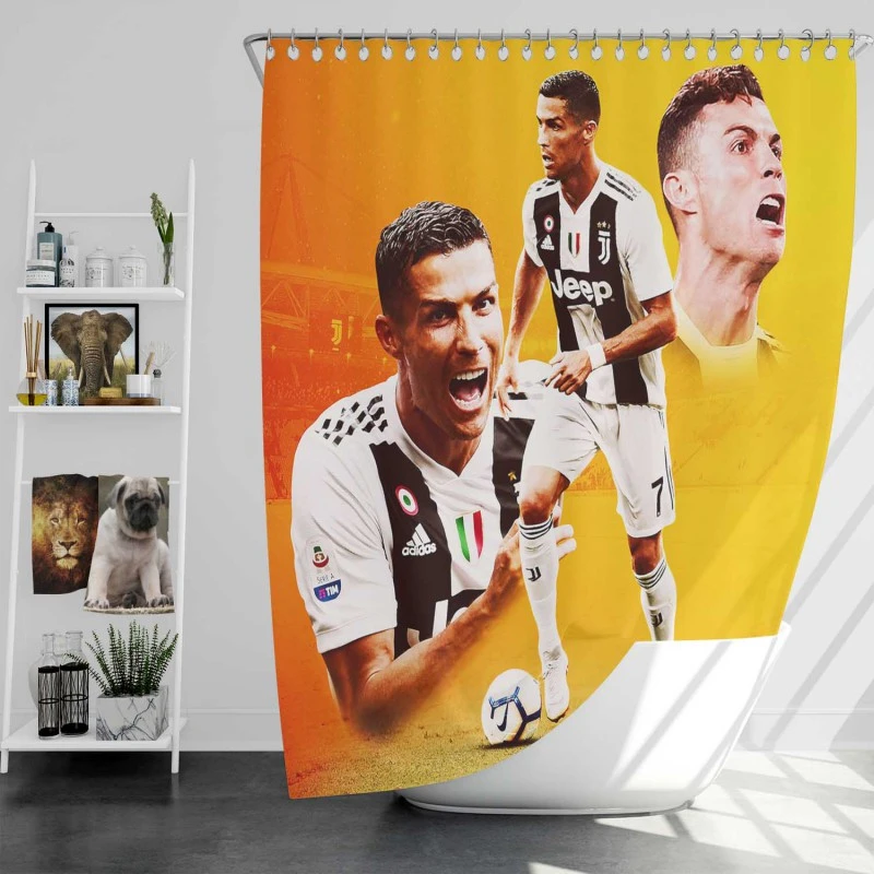 Cristiano Ronaldo Cr7 Football Player Shower Curtain