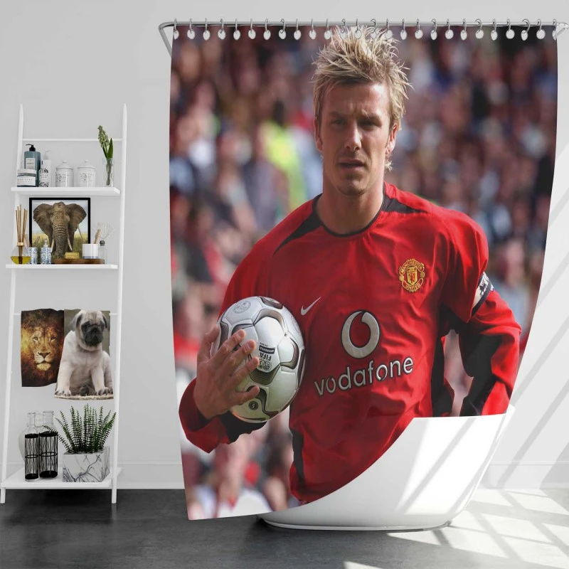 David Beckham Best Right Winger Shower Curtain