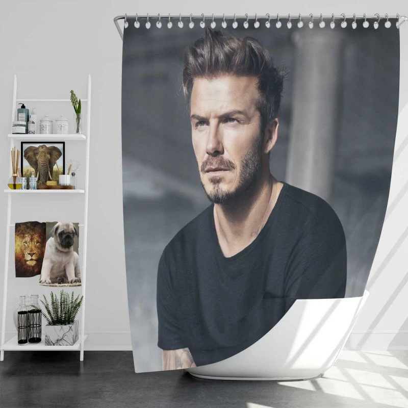David Beckham Fifa Word Cup Player Shower Curtain