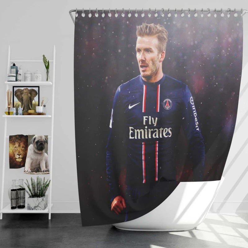 David Beckham Excellent Psg Player Shower Curtain