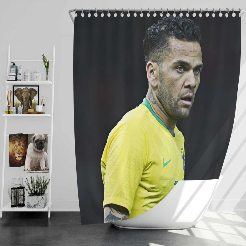 Classic Football Player Dani Alves Shower Curtain