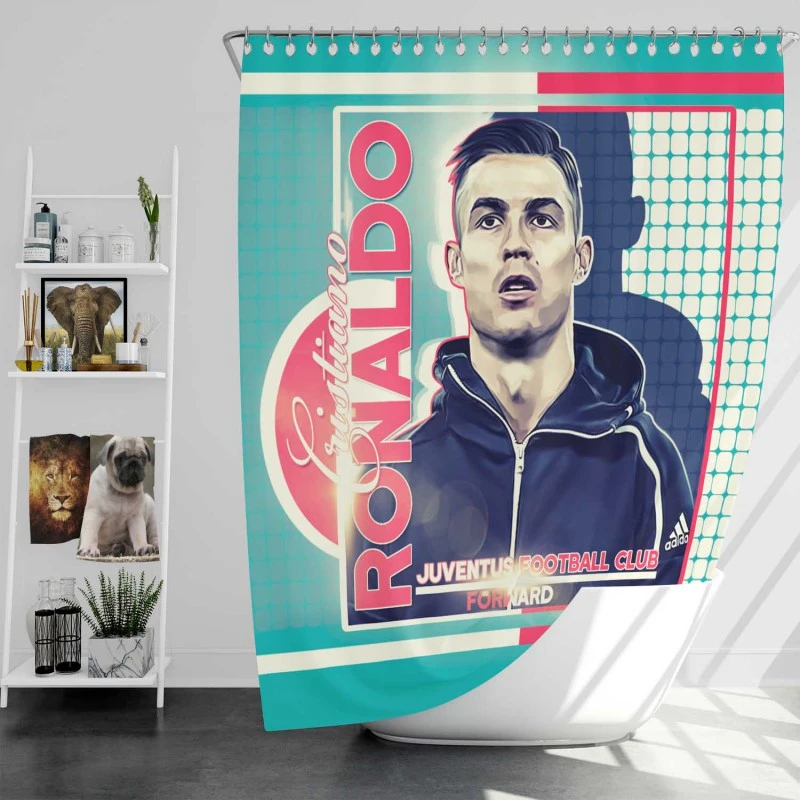 Improving Sports Player Cristiano Ronaldo Shower Curtain