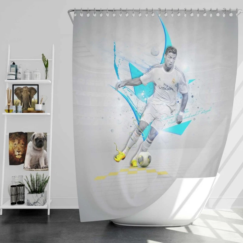 Cristiano Ronaldo Dependable Sports Player Shower Curtain