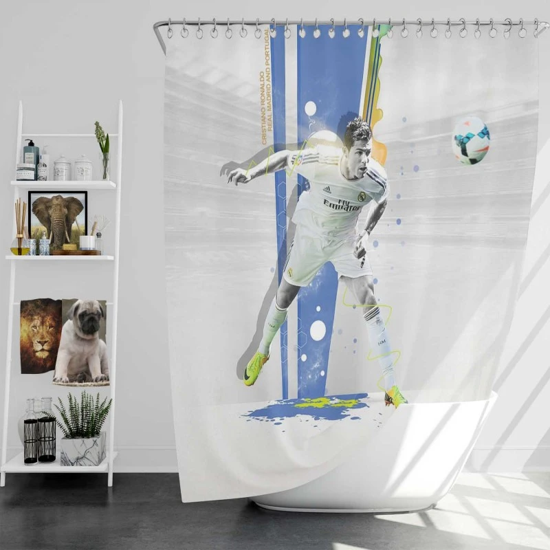Cristiano Ronaldo Consistent Football Player Shower Curtain