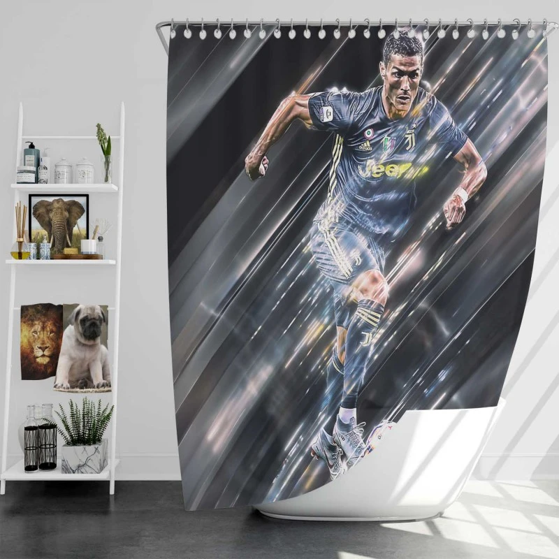 Cristiano Ronaldo Dos Santos Aveiro Sports Player Shower Curtain