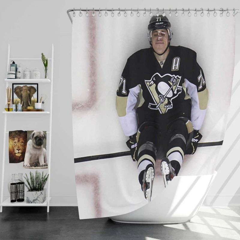 Evgeni Malkin Professional Nhl Hockey Player Shower Curtain