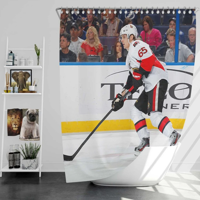 Erik Carlson Professional Nhl Hockey Player Shower Curtain