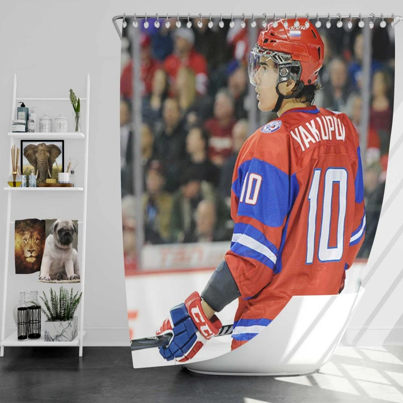 Nail Yakupov Professional Nhl Hockey Player Shower Curtain