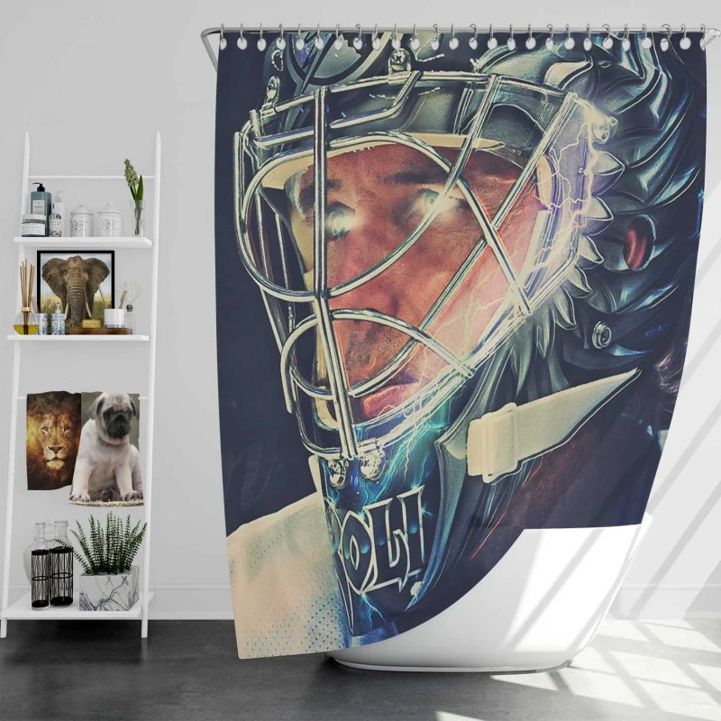 Dwayne Olson Professional Nhl Hockey Player Shower Curtain