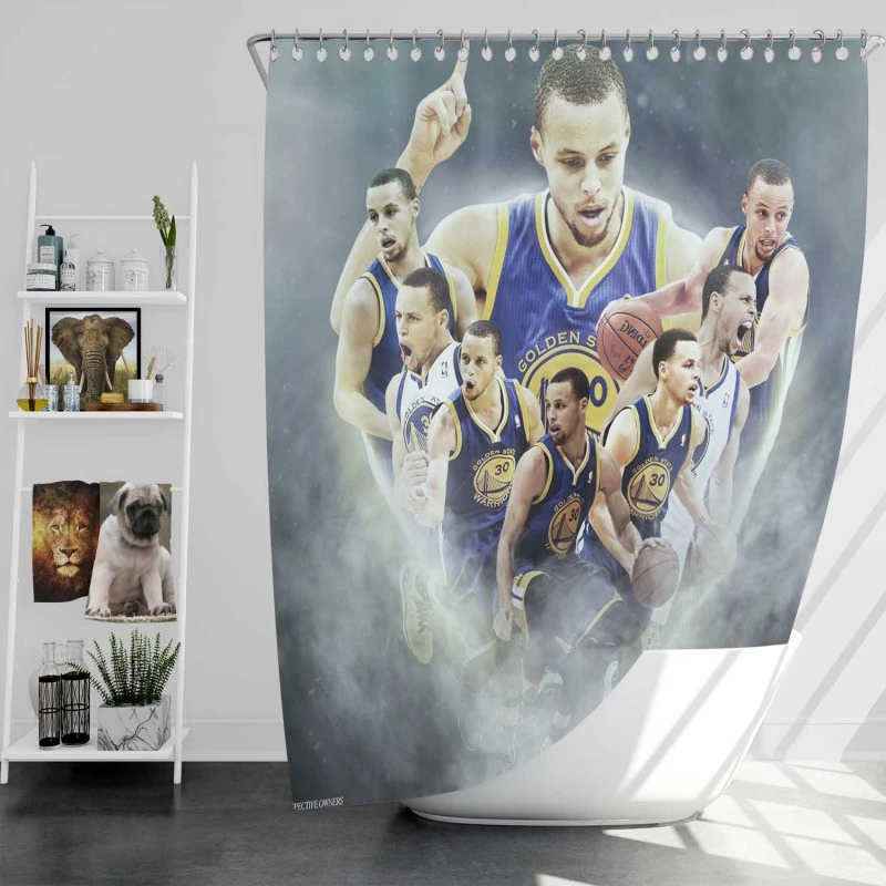 Competitive Nba Basketball Stephen Curry Shower Curtain