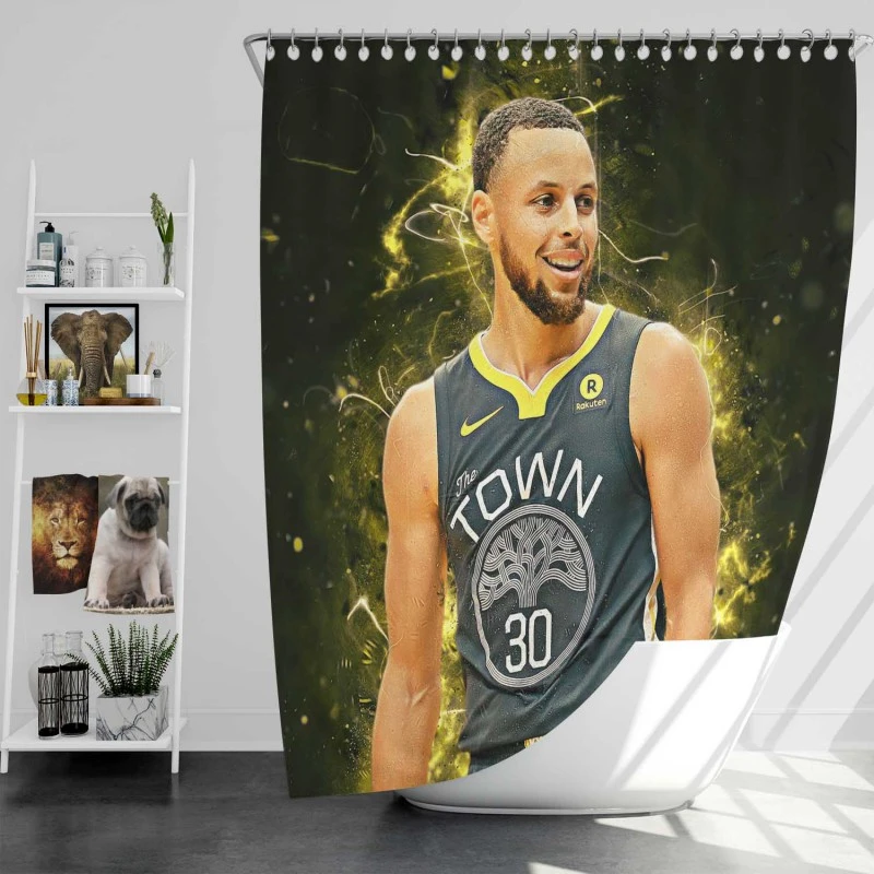 Stephen Curry Inspiring Nba Shower Curtain