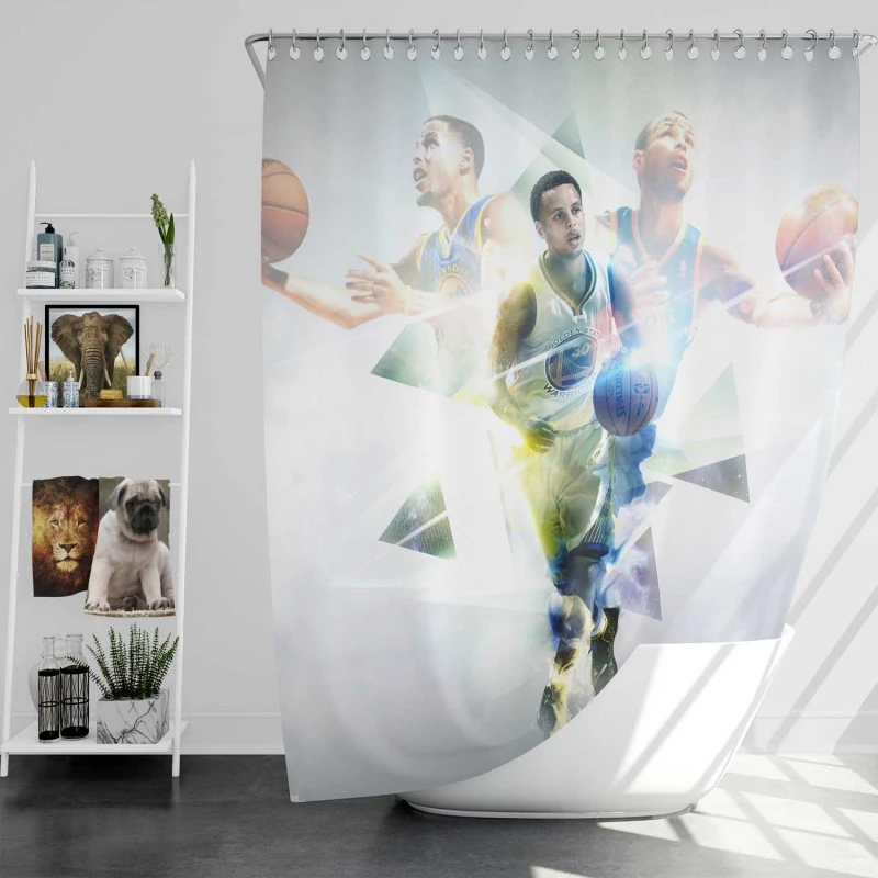 Stephen Curry Nba Most Valuable Player Shower Curtain
