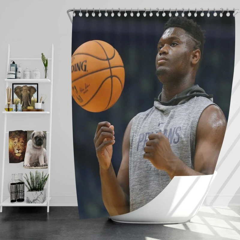 Nba Basketball Player Zion Williamson Shower Curtain