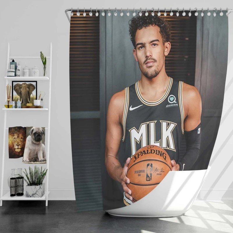 Professional Nba Basketball Player Trae Young Shower Curtain