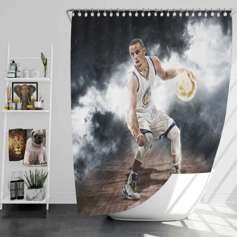 Stephen Curry Powerful Nba Shower Curtain