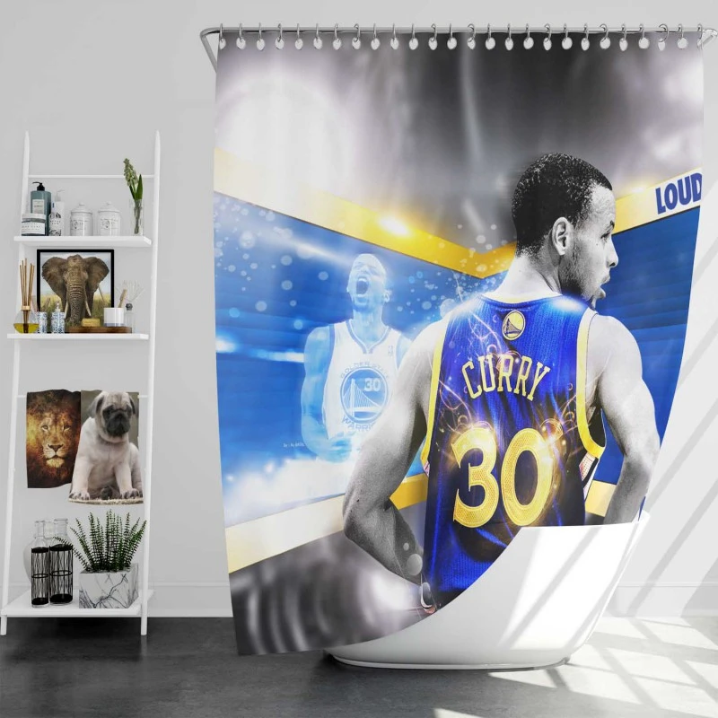Stephen Curry Nba All Star Nba Shower Curtain