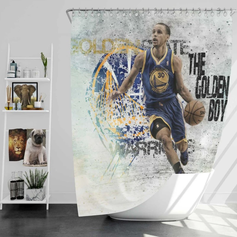 Stephen Curry All Nba Nba Basketball Shower Curtain