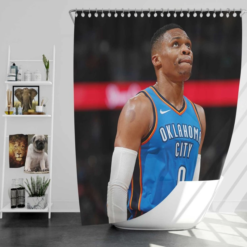 Oklahoma City Thunder Russell Westbrook Shower Curtain