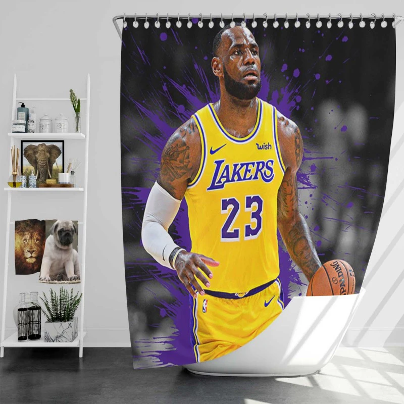 Official Nba Basketball Player Lebron James Shower Curtain