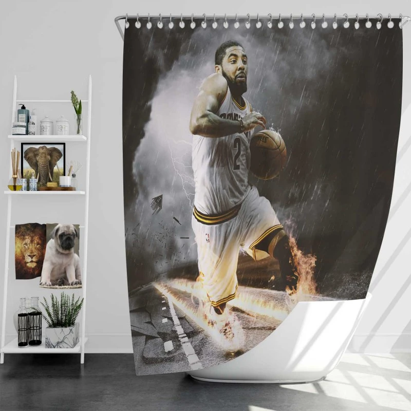Kyrie Irving Awarded Nba Basketball Player Shower Curtain