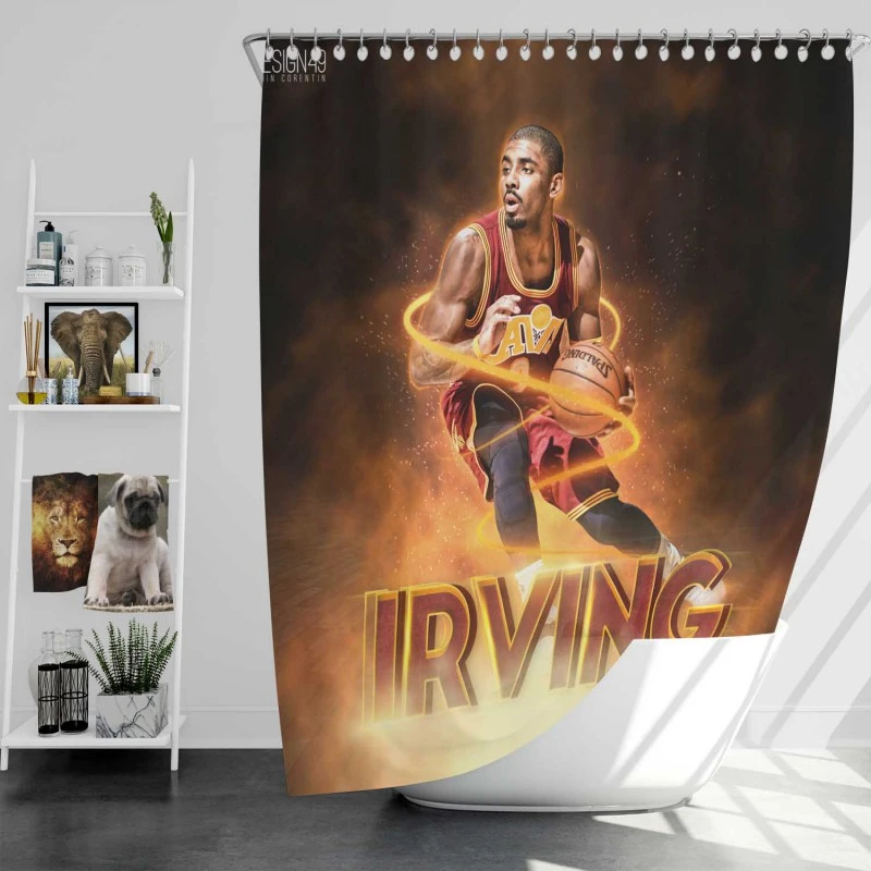 Kyrie Irving Popular Nba Basketball Player Shower Curtain