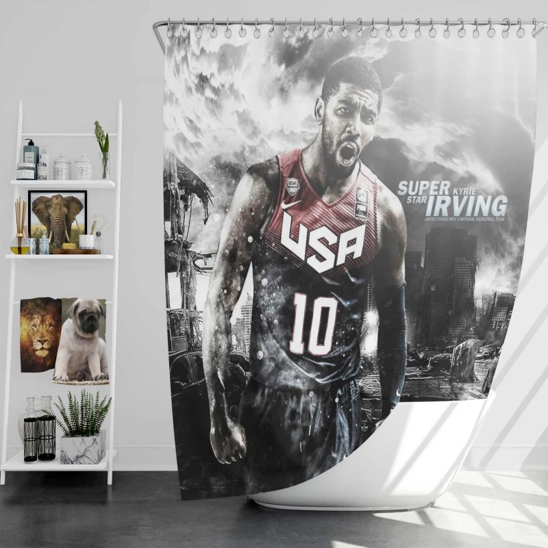 Kyrie Irving Classic Nba Basketball Player Shower Curtain