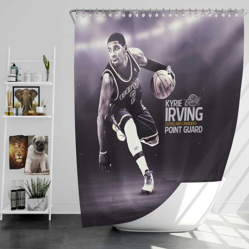 Kyrie Irving Exciting Nba Basketball Player Shower Curtain