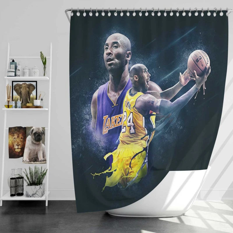 Sensational Nba Basketball Player Kobe Bryant Shower Curtain