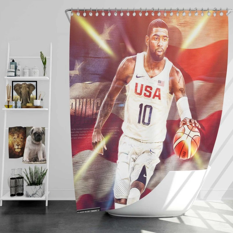 Kyrie Irving Professional Nba Basketball Player Shower Curtain