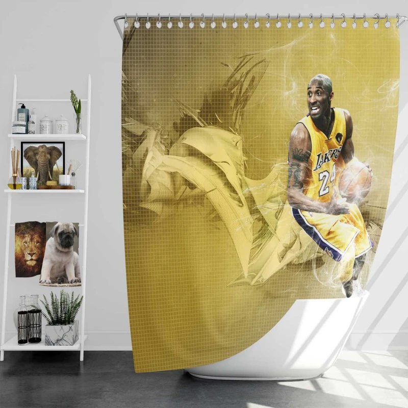 Official Nba Basketball Player Kobe Bryant Shower Curtain