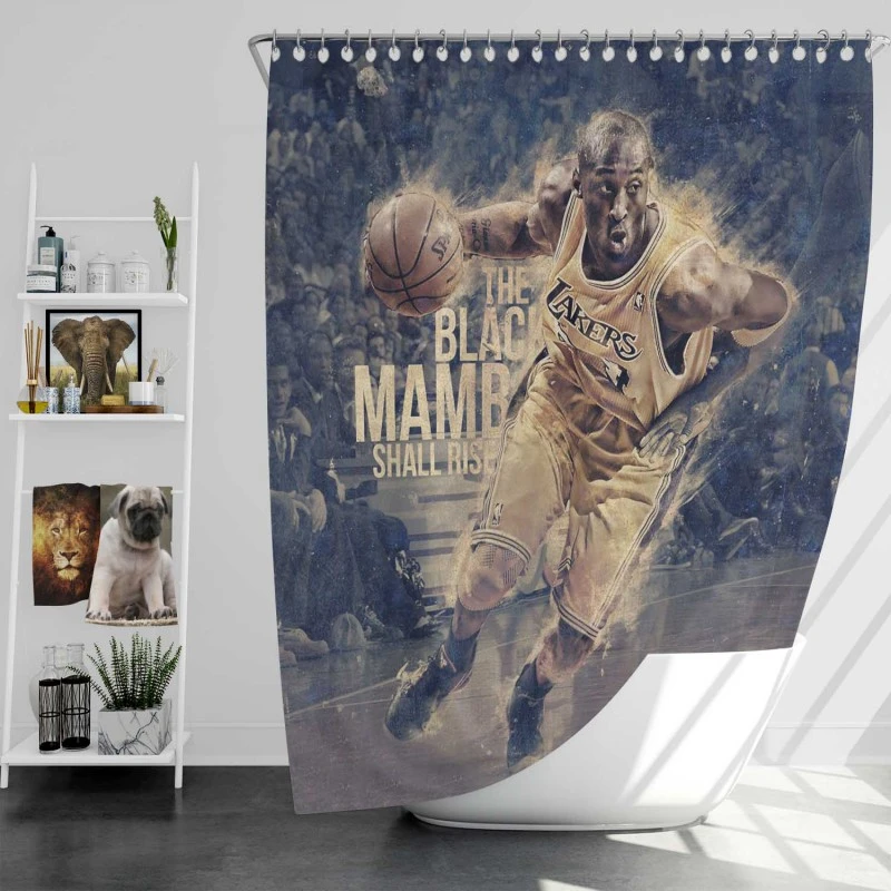 Popular Nba Basketball Player Kobe Bryant Shower Curtain