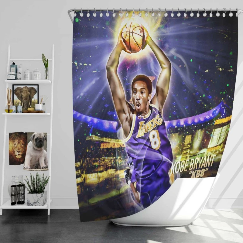 Exciting Nba Basketball Player Kobe Bryant Shower Curtain