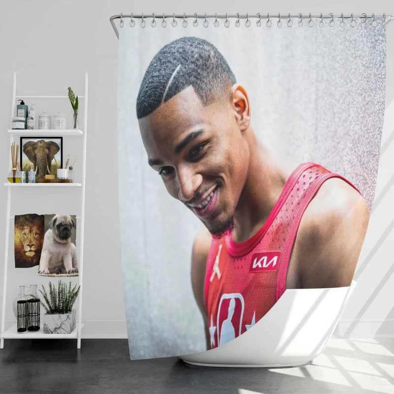 Dejounte Murray Professional Nba Basketball Player Shower Curtain