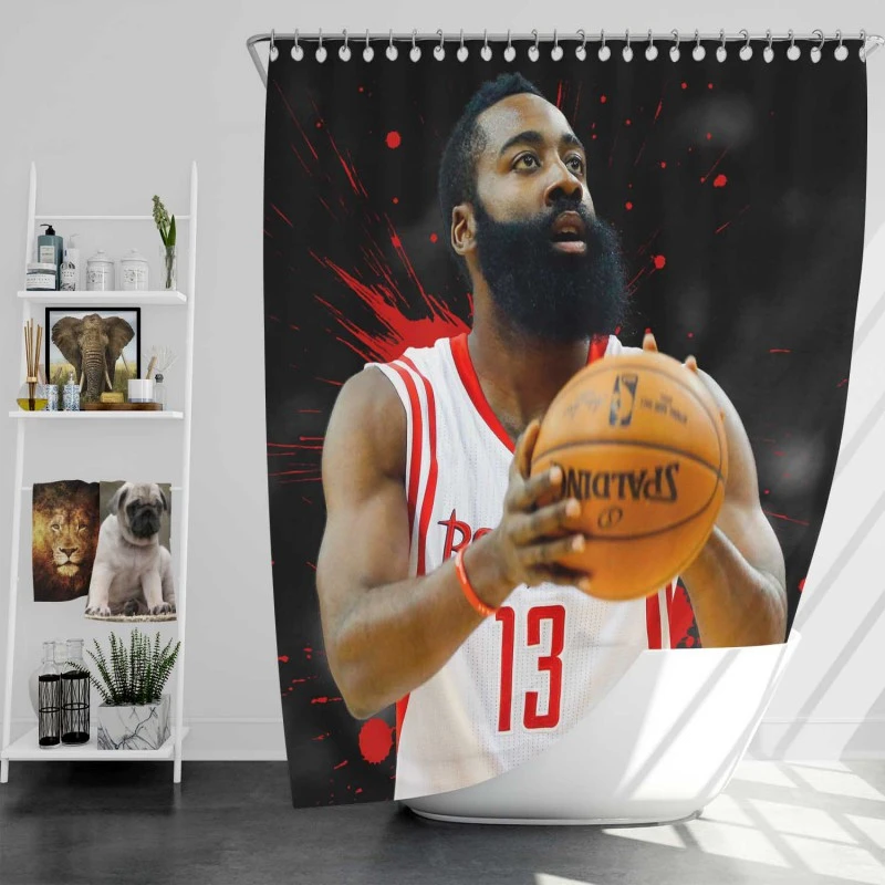 James Edward Harden Jr Nba Basketball Player Shower Curtain