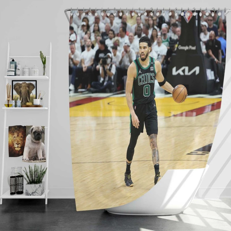 Jayson Tatum Popular Nba Basketball Player Shower Curtain