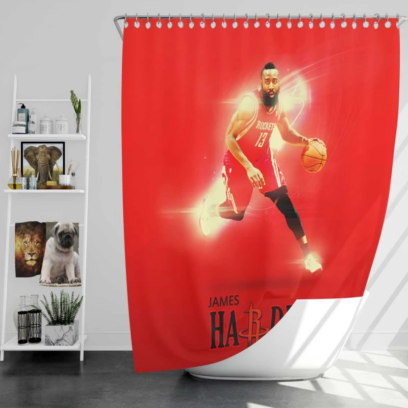 James Harden Popular Nba Basketball Player Shower Curtain