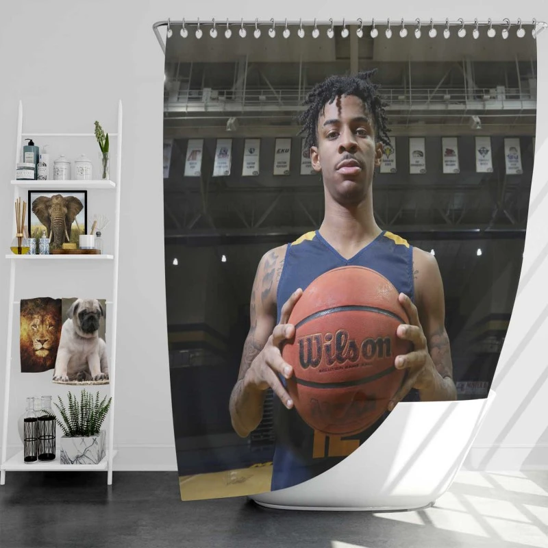 Ja Morant American Professional Basketball Player Shower Curtain