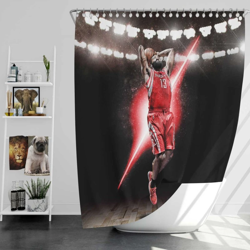 James Harden Classic Nba Basketball Player Shower Curtain
