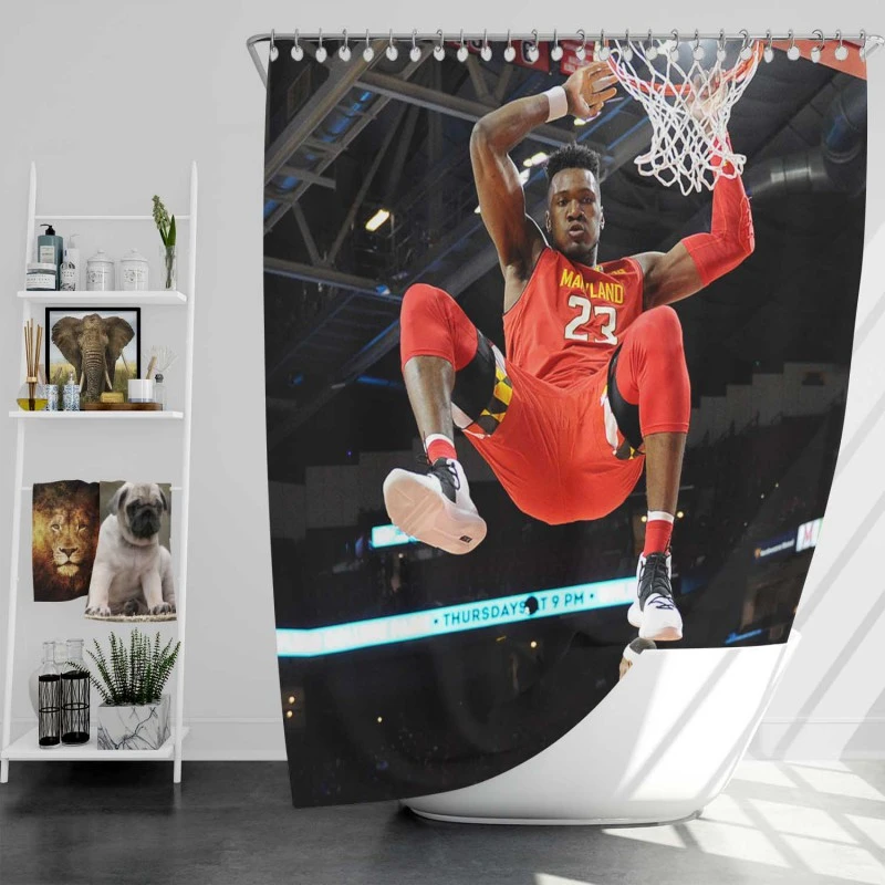 Bruno Fernando Professional Nba Basketball Player Shower Curtain