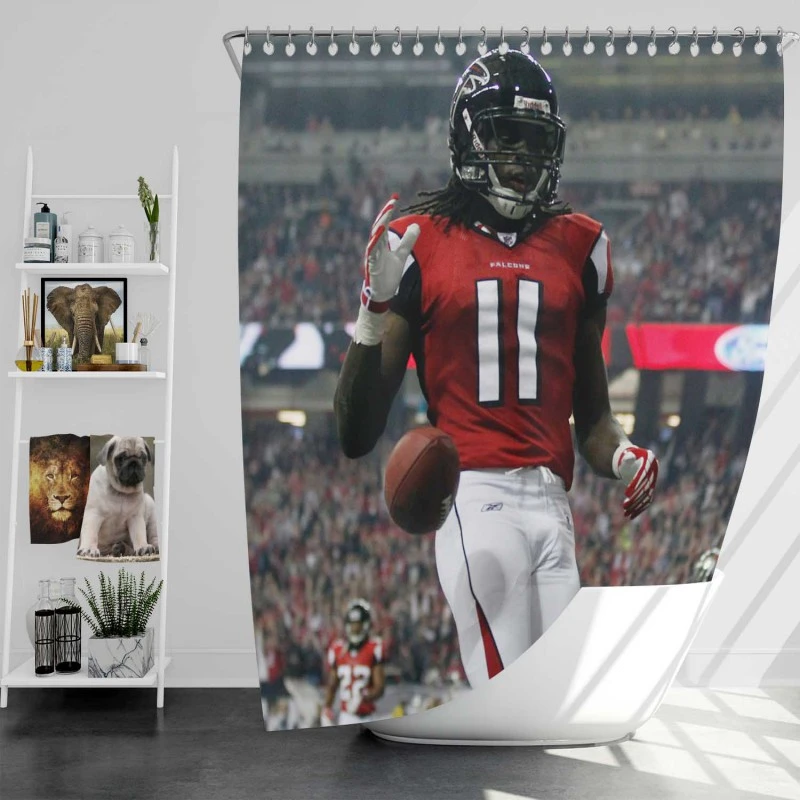 Julio Jones Top Ranked Nfl Football Player Shower Curtain