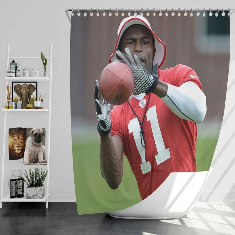 Julio Jones Classic Nfl Football Player Shower Curtain