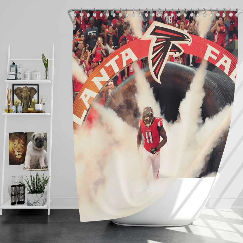 Julio Jones Strong Nfl Football Player Shower Curtain