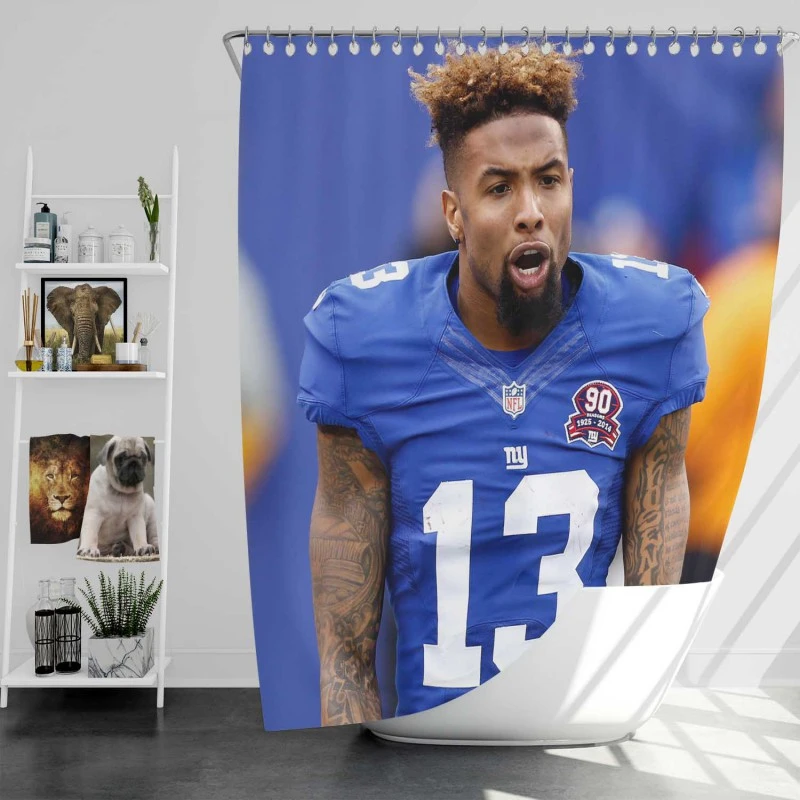 Odell Beckham Jr American Football Shower Curtain