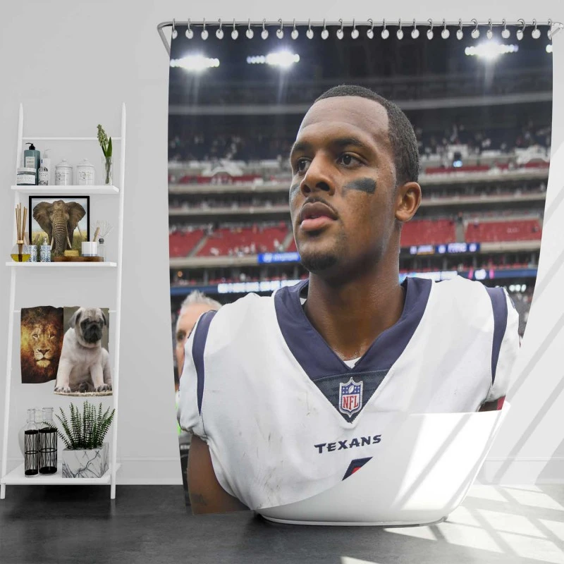 Deshaun Watson Popular Nfl American Football Player Shower Curtain