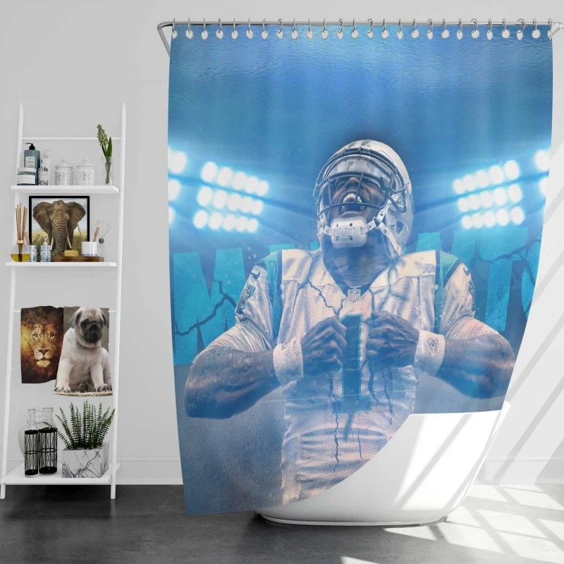 Cam Newton Super Cam Famous Nfl Player Shower Curtain