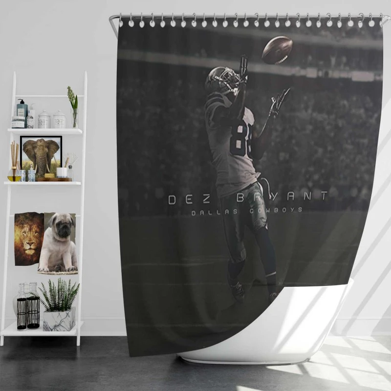 Dez Bryant Energetic Nfl Football Player Shower Curtain