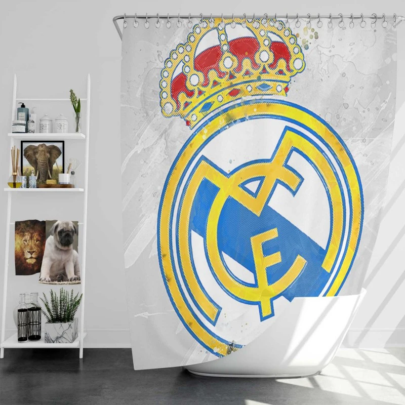 Outstanding Soccer Club Real Madrid Cf Shower Curtain